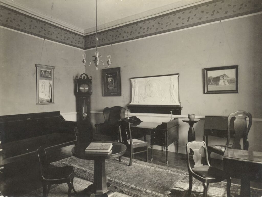 Three framed groups of pictures of the California missions, presented by Mrs. Amelia W. Truesdale, of Sequoia Chapter, are of special historical value, as many of these Missions are no longer in existence.