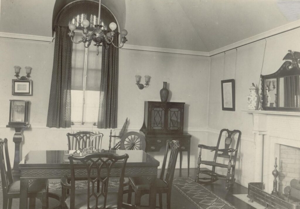 The mantel in this room was formerly in a room which Henry Clay occupied during the time he spent in Washington, and was given by Miss Mary Lawton, of Washington, DC.