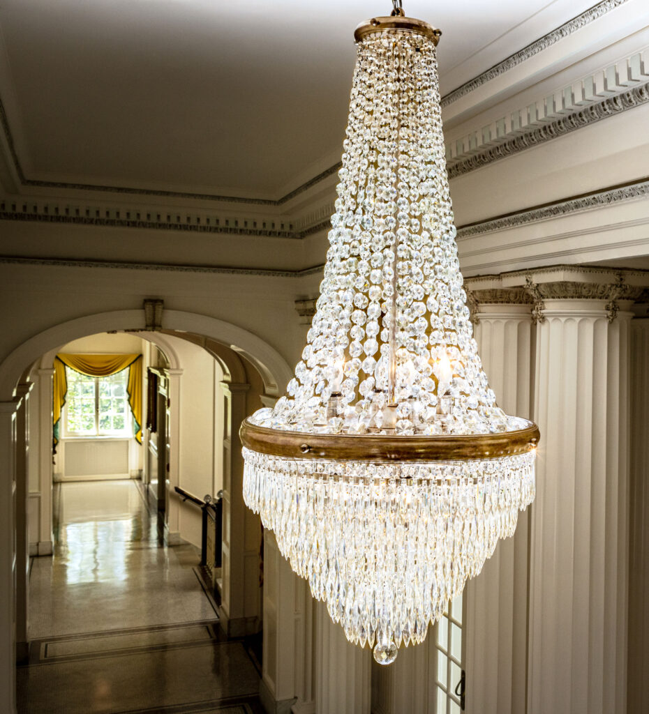 Memorial Portico Outside Lighting. Similar fixtures can be found at the White House and other building of the period.