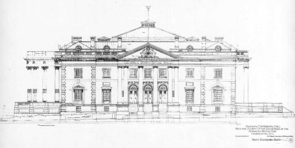 Memorial Continental Hall Drawings